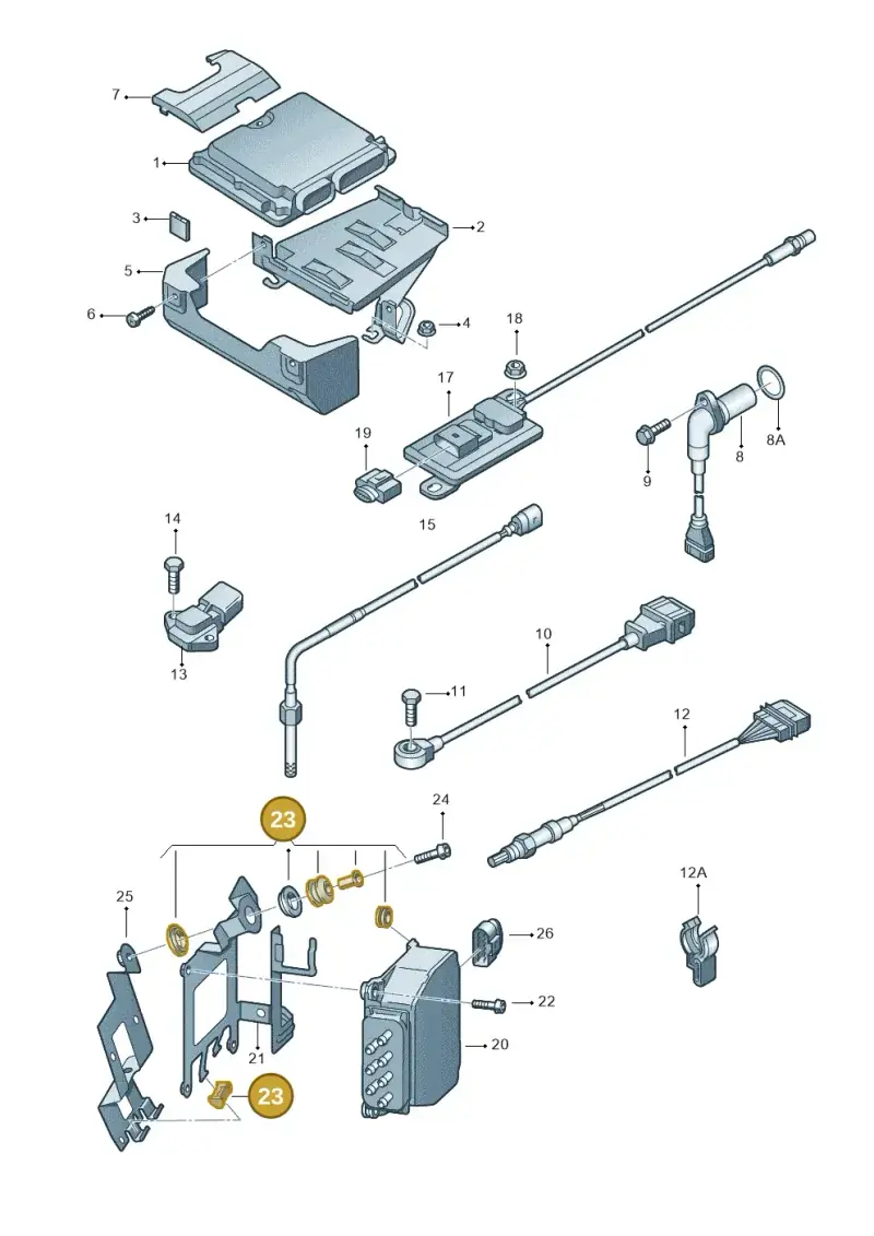 8P0998801 — Skoda Superb comfort (2008-2013) diagram 419906300, position 23