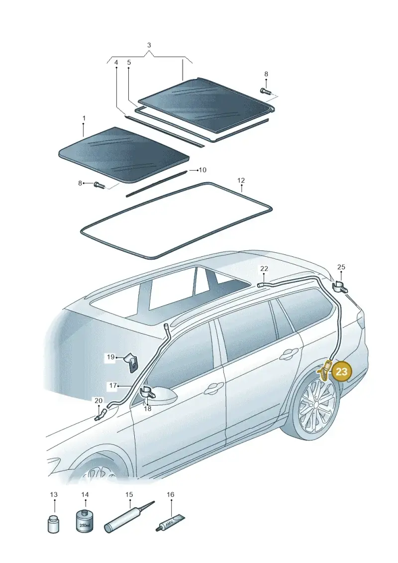 8P3877242 — Skoda Octavia (2019-2024) diagram 793877100, position 23