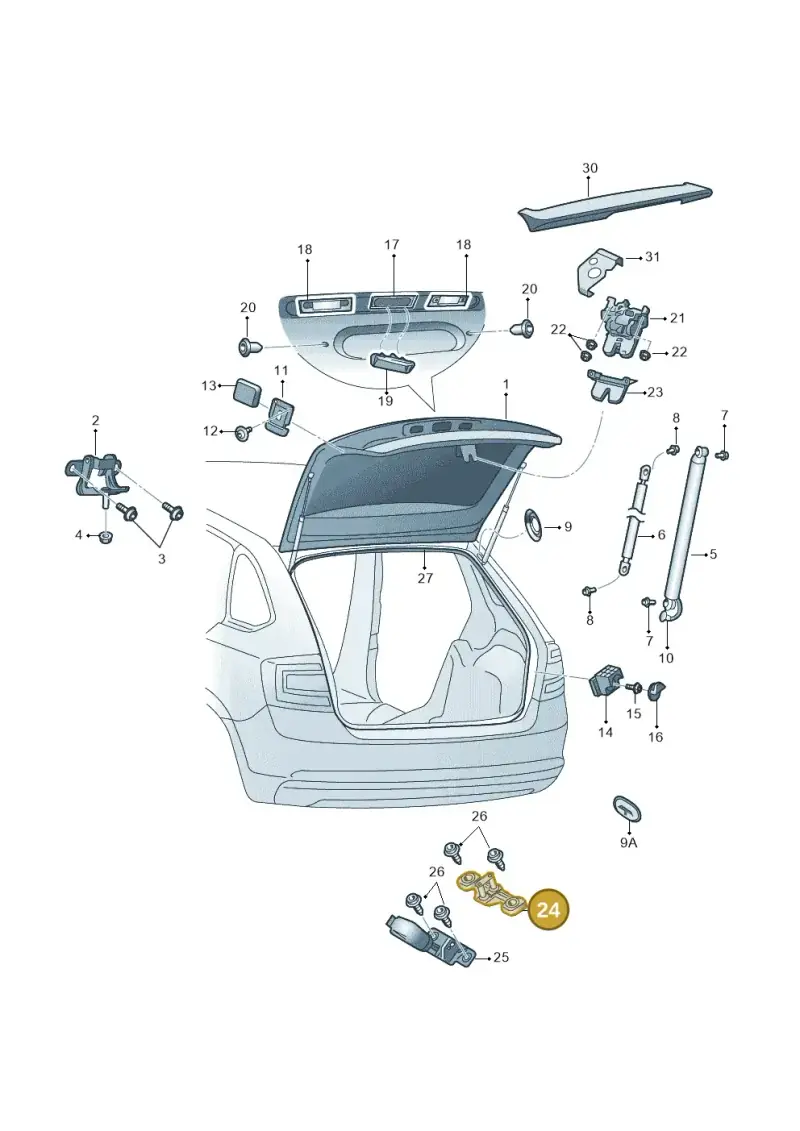 8P4827507 — Skoda Octavia (2017-2020) diagram 805827020, position 24