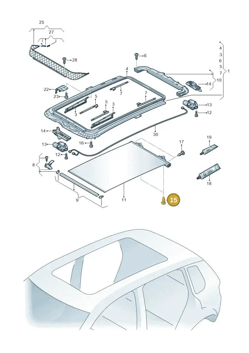 8R0898057 — Skoda Yeti (2013-2017) diagram 634877100, position 15