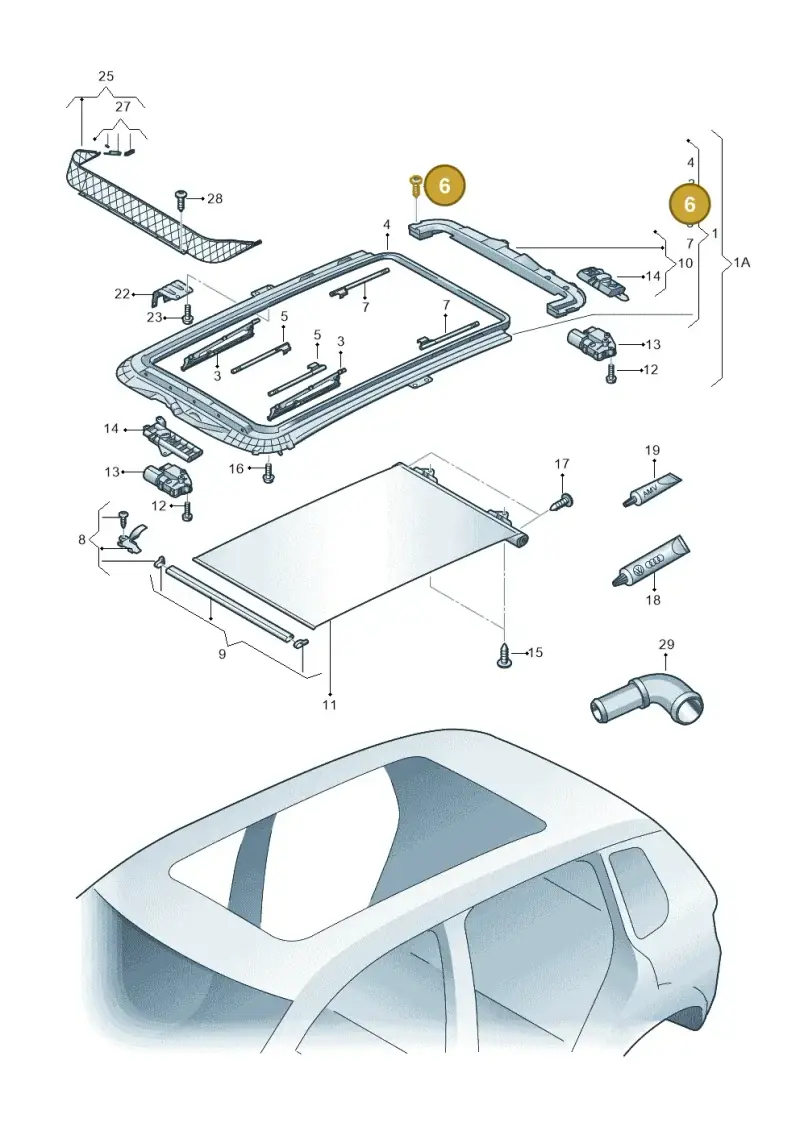 8R0898057 — Skoda Yeti (2013-2017) diagram 666877100, position 6