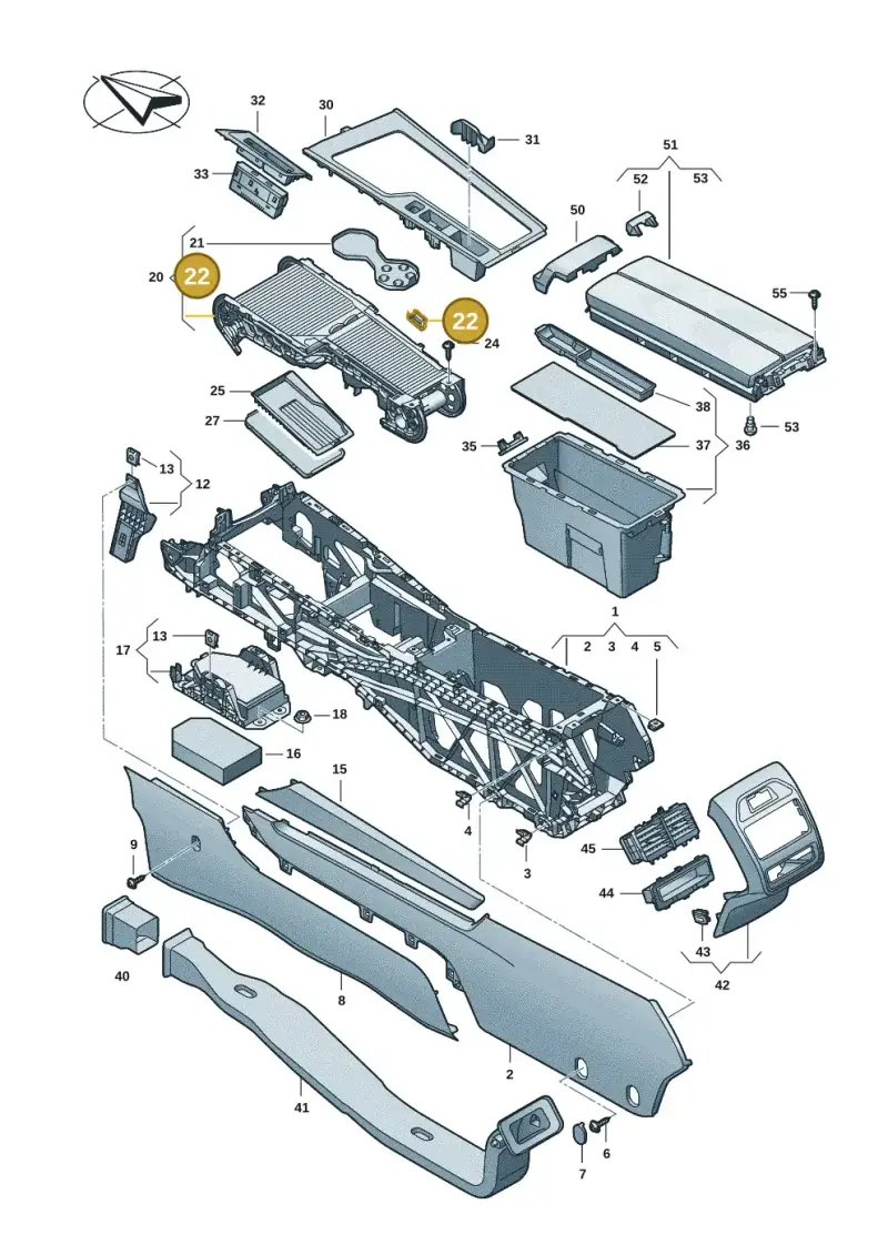 8S0853107 — Skoda Superb Combi (2023-) diagram 3j0863500, position 22