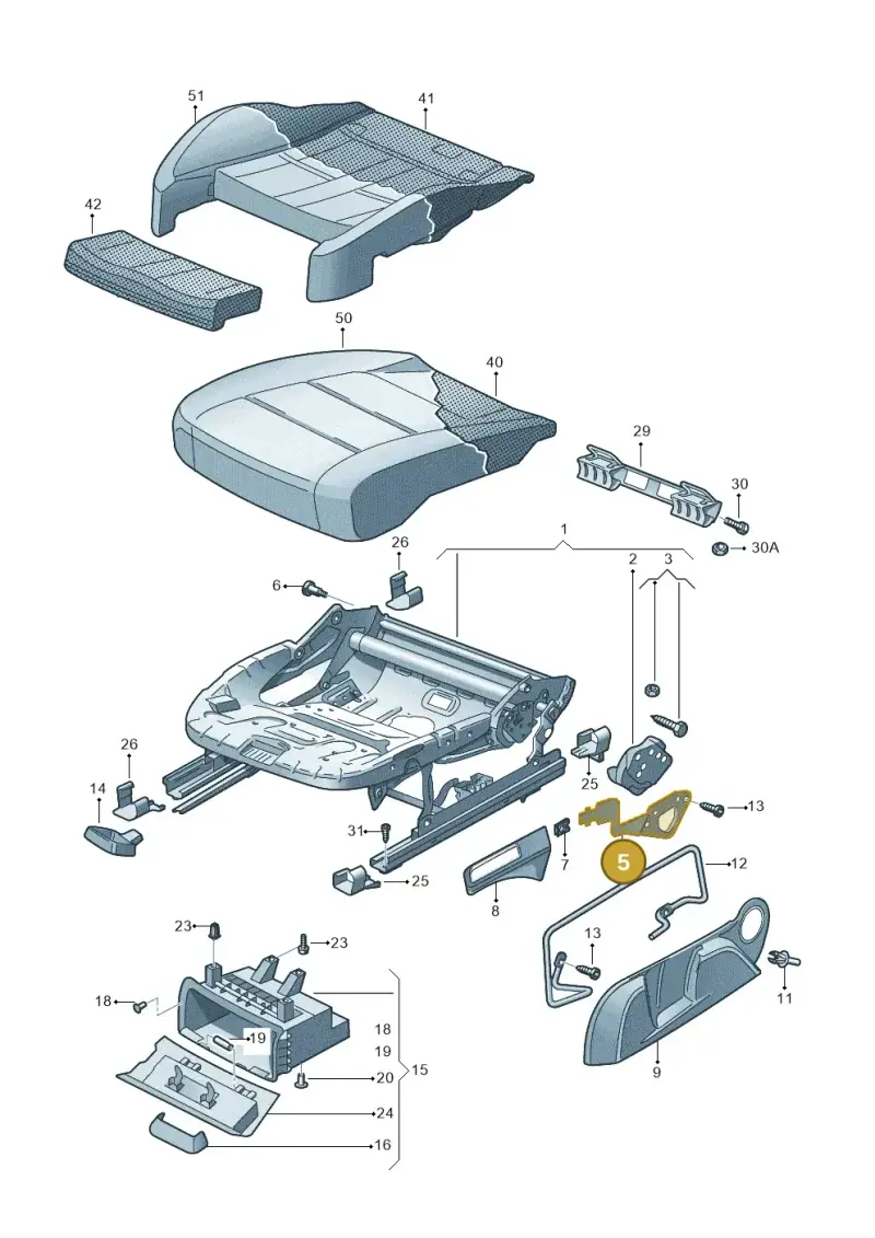 8T0881093 — Skoda Superb Combi (2015-2024) diagram 851881004, position 5