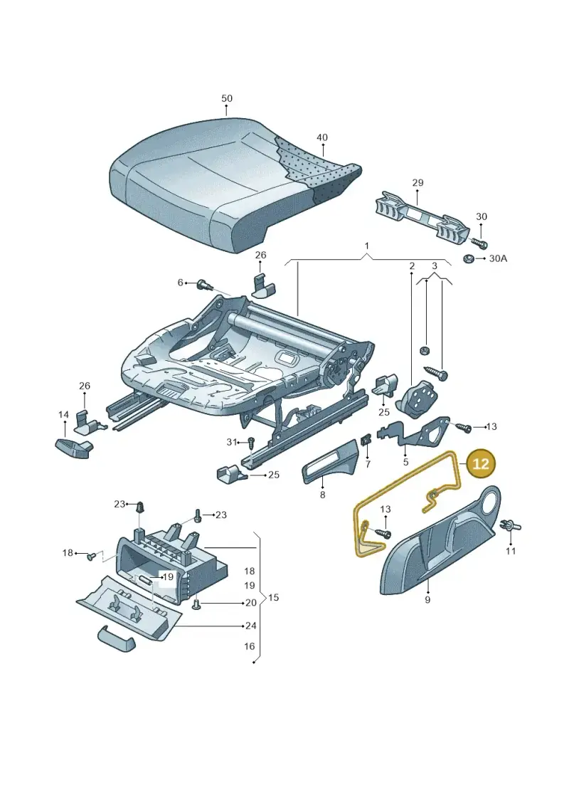 8T0881559B — Skoda Octavia (2017-2020) diagram 632881010, position 12