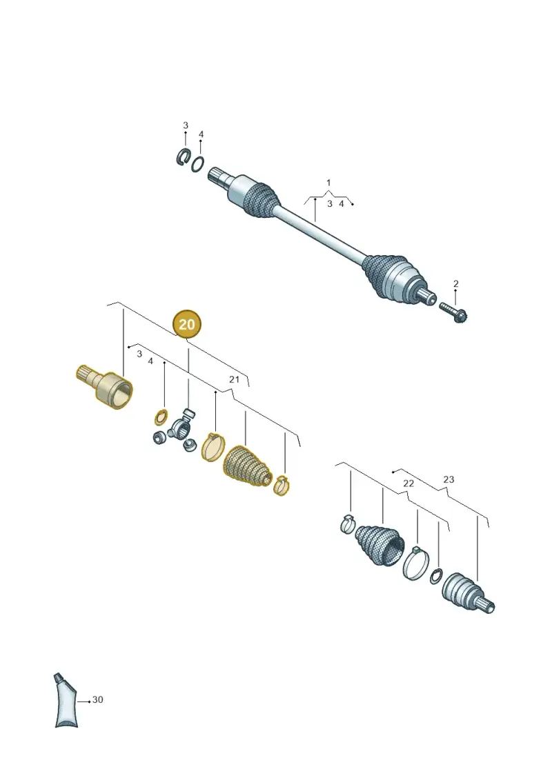 8V0498104 — Skoda Octavia (2019-2024) diagram 827407210, position 20