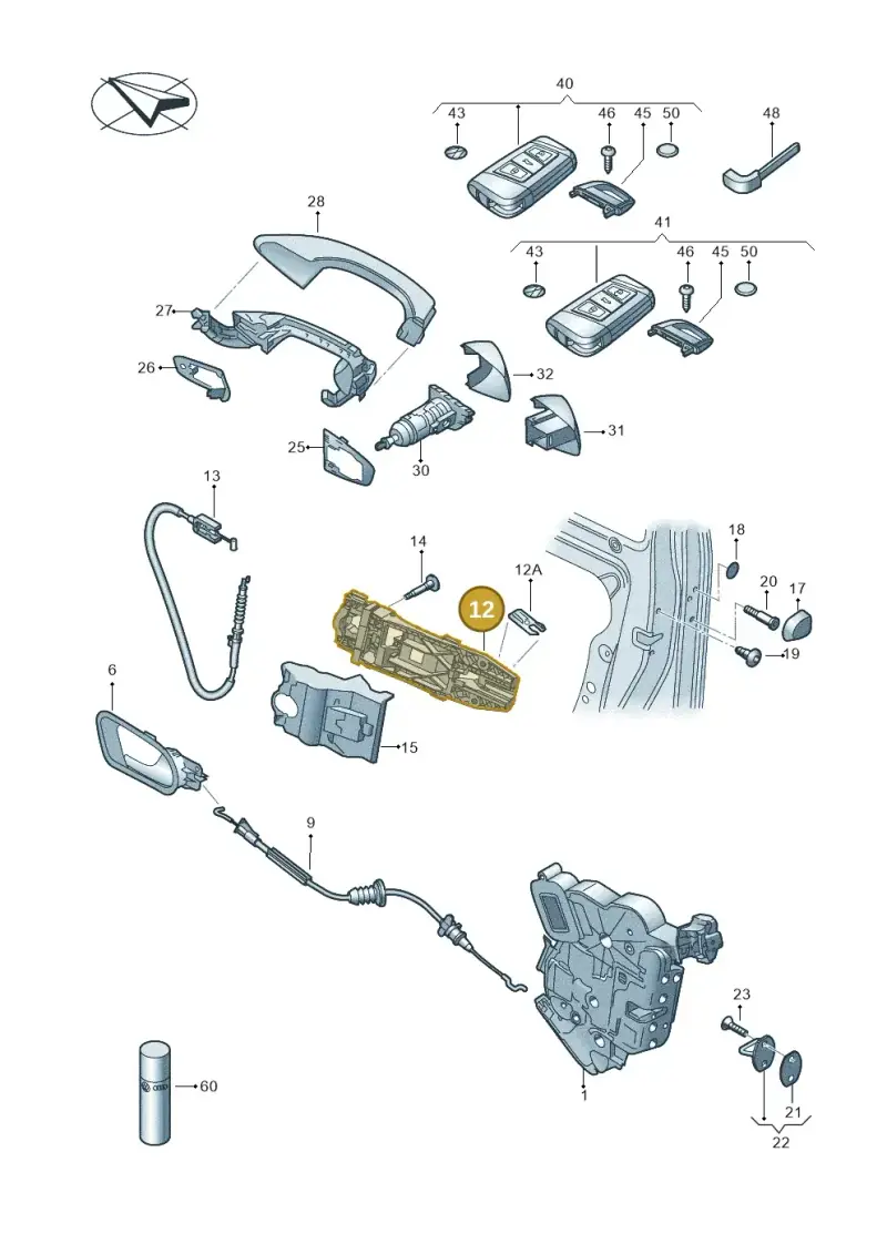8V0837885 — Skoda Octavia (2019-2024) diagram 585837000, position 12