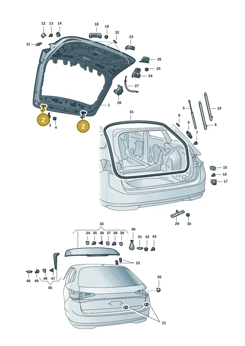 8V3827299B — Skoda Superb Combi (2023-) diagram 3p0827010, position 2