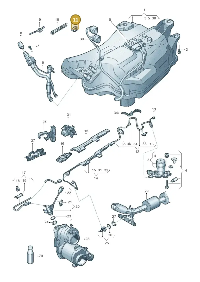 8W0201449J — Skoda Octavia (2019-2024) diagram 585253100, position 11