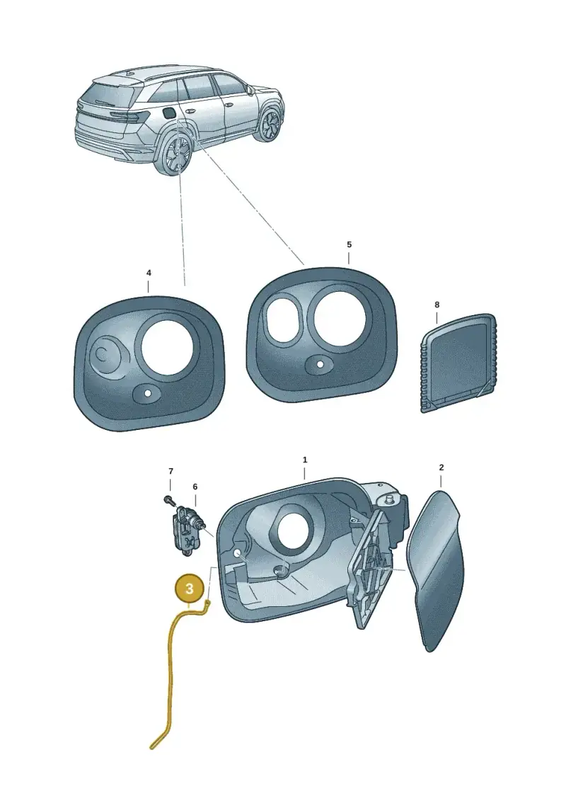 8X0809937B — Skoda Kodiaq (2024-) diagram 57h809100, position 3