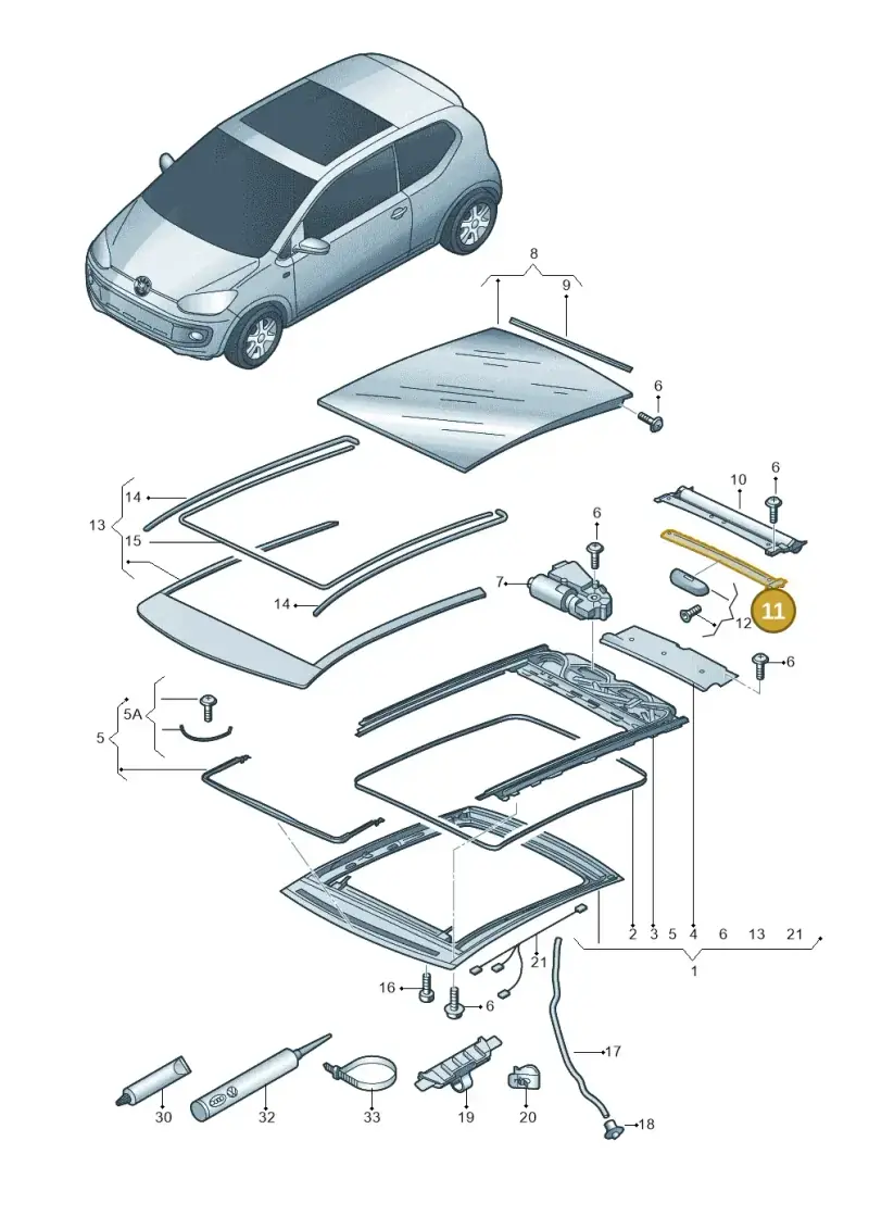 8X0877355 — Skoda Citigo (2011-2019) diagram 727877000, position 11