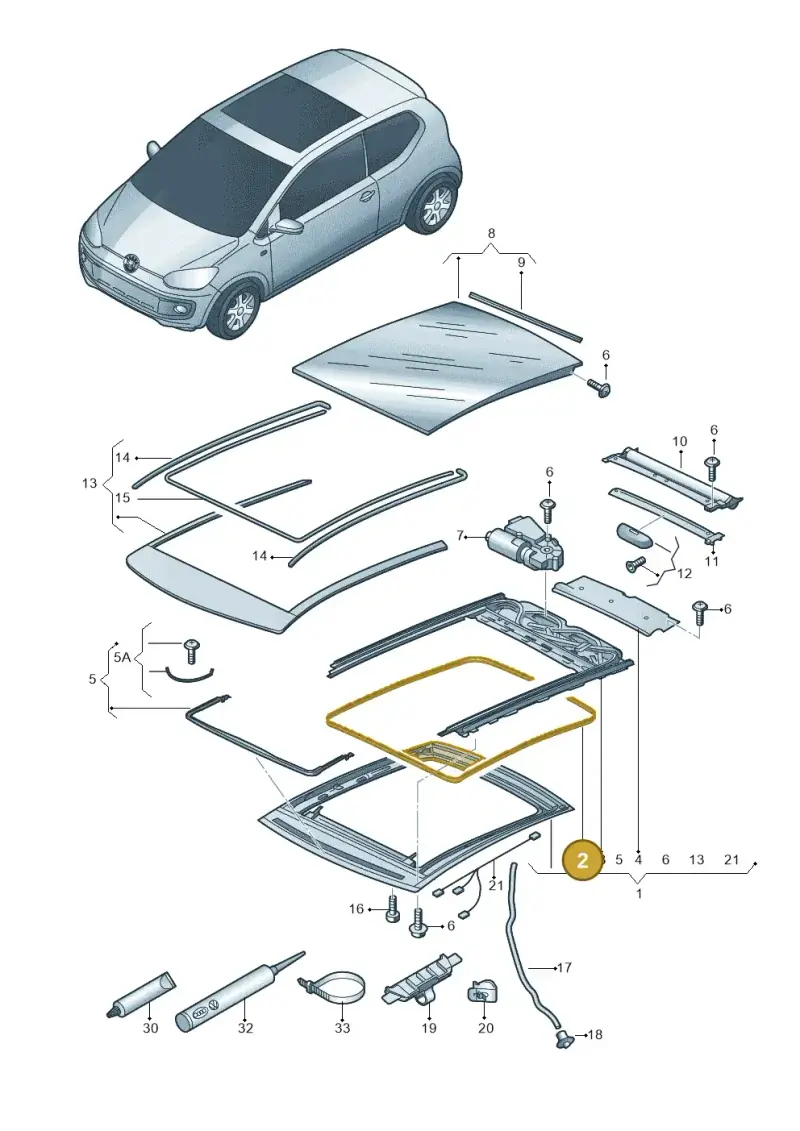 8X0877439 — Skoda Citigo (2011-2019) diagram 727877000, position 2
