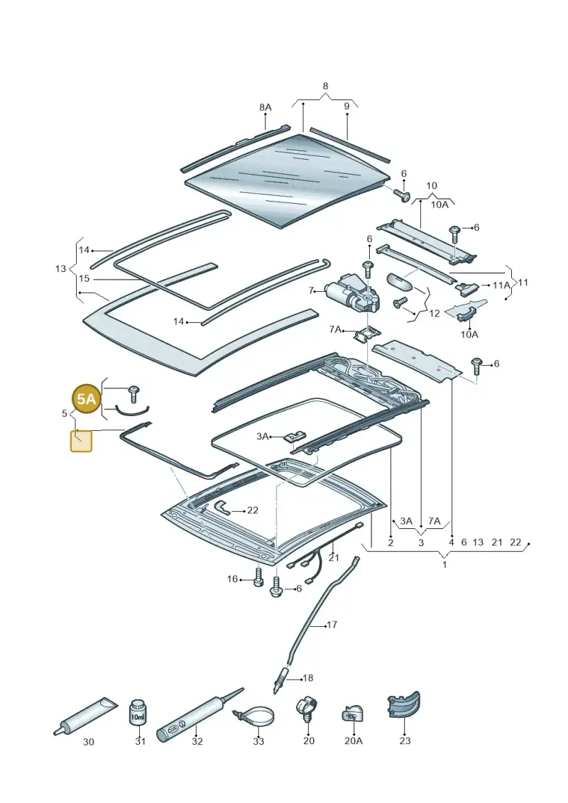8X0898955A — Skoda Octavia (2017-2020) diagram 753877100, position 5A
