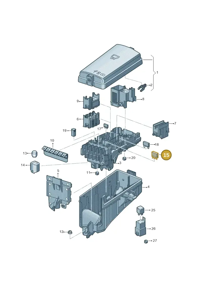 8X0951253A — Skoda Karoq (2017-2022) diagram 834937200, position 15