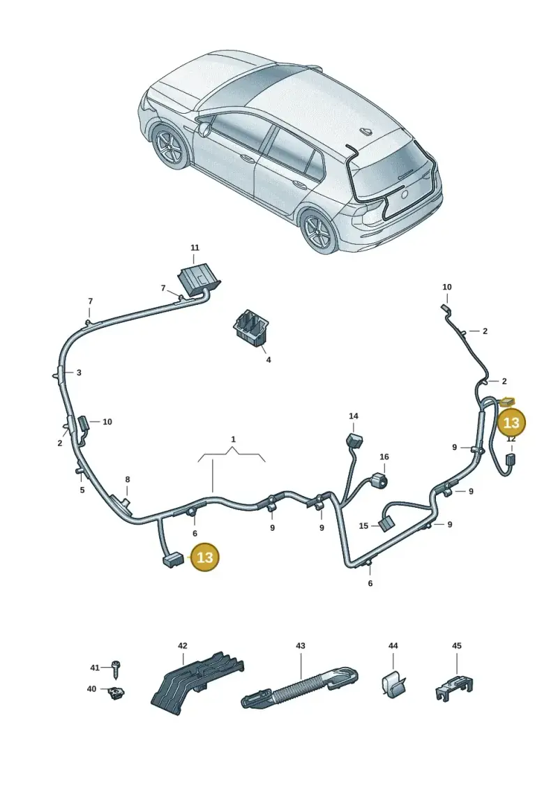 8Z0972701 — Skoda Octavia (2019-2024) diagram 5h0972094, position 13