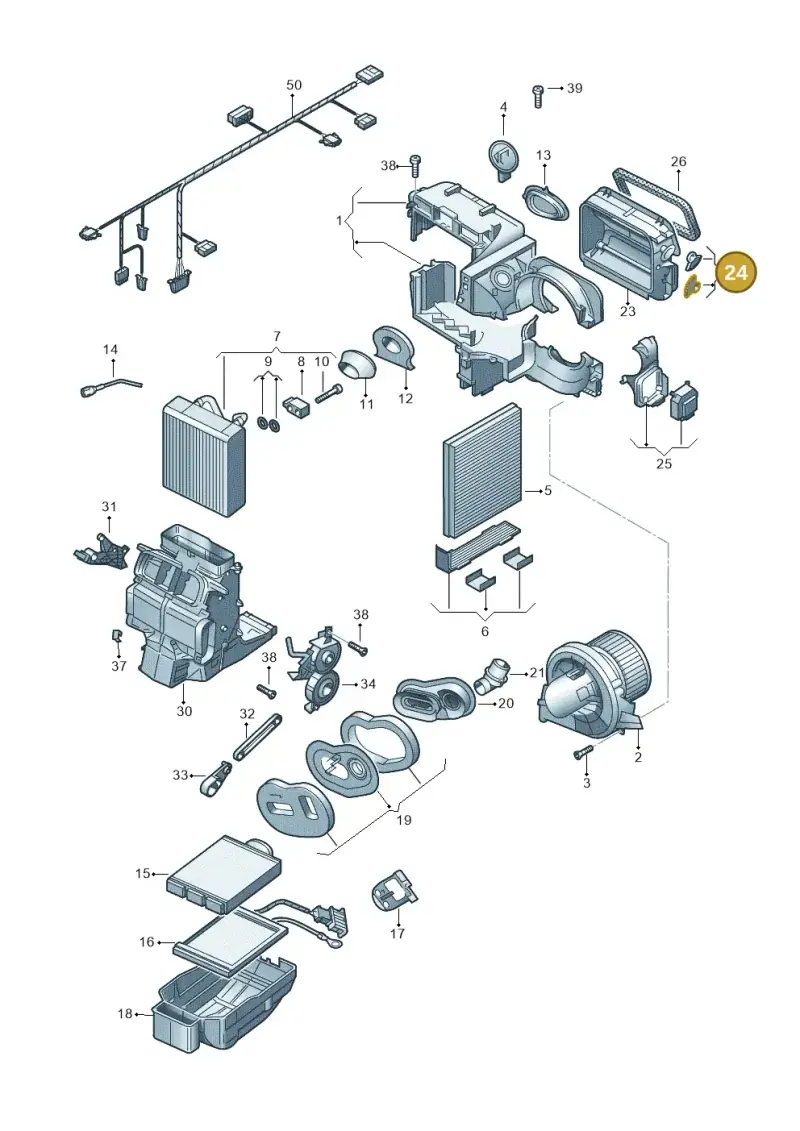 8Z1819133 — Skoda Fabia (2014-2022) diagram 773820100, position 24