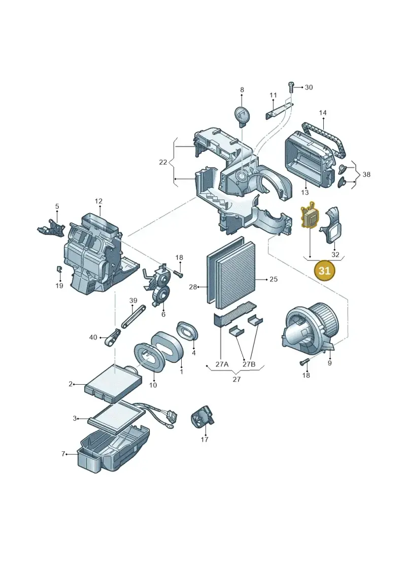8Z1819453B — Skoda Rapid (2012-2022) diagram 253819250, position 31