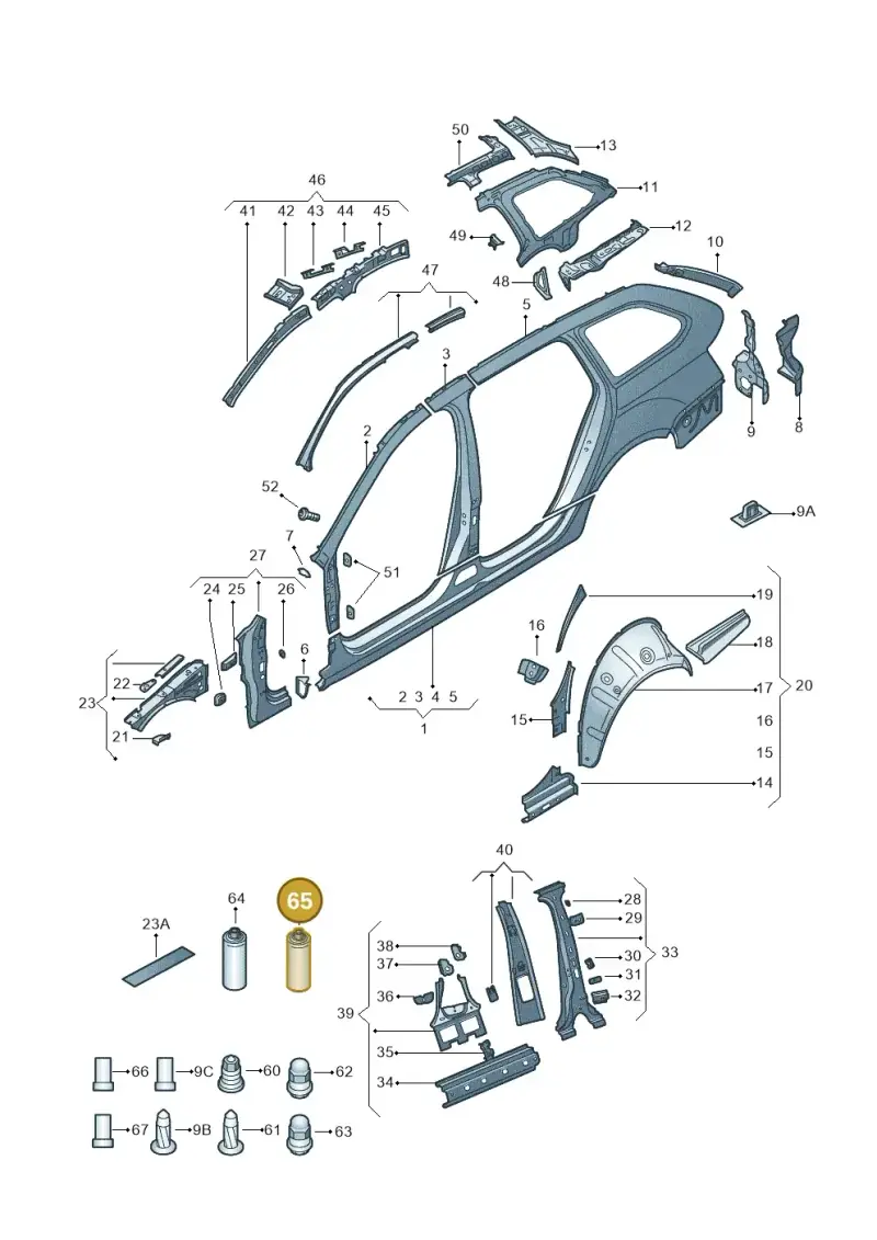 D007600A1 — Skoda Octavia (2017-2020) diagram 805809035, position 65