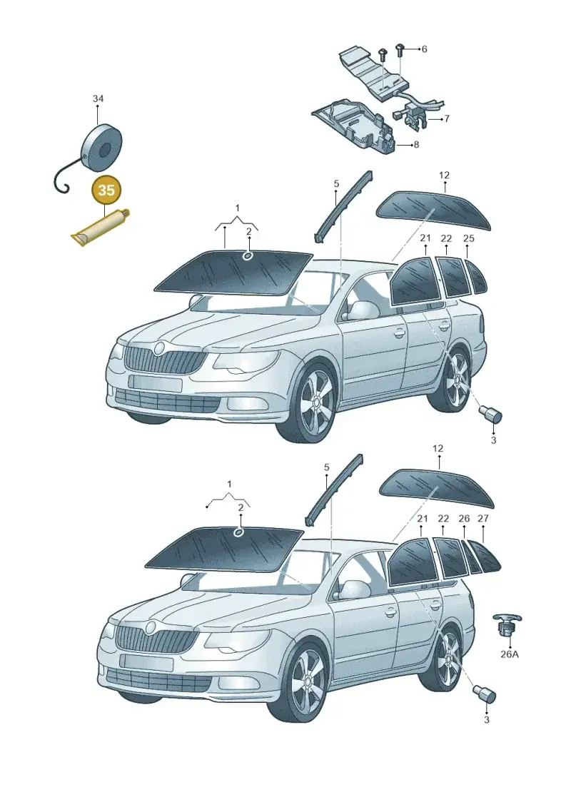 D181801A1 — Skoda Superb (2013-2015) diagram 632845000, position 35