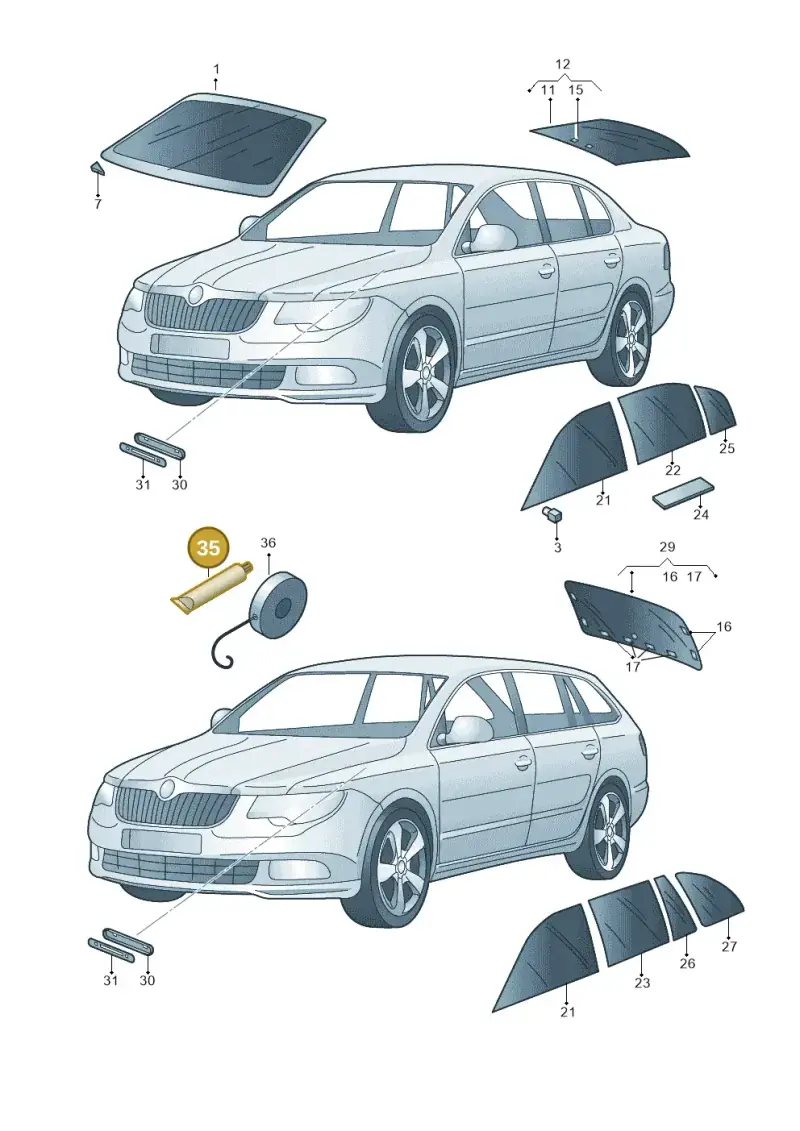 D181801A1 — Skoda Octavia ambiente (2008-2013) diagram 663845000, position 35