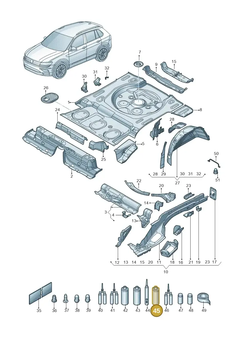 D308SP5M1 — Skoda Kodiaq (2018-2022) diagram 434803010, position 45