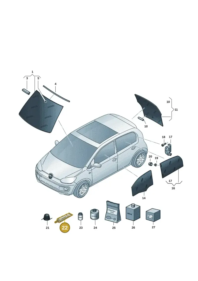 DH009100A2 — Skoda Citigo (2019-2021) diagram 727845002, position 22