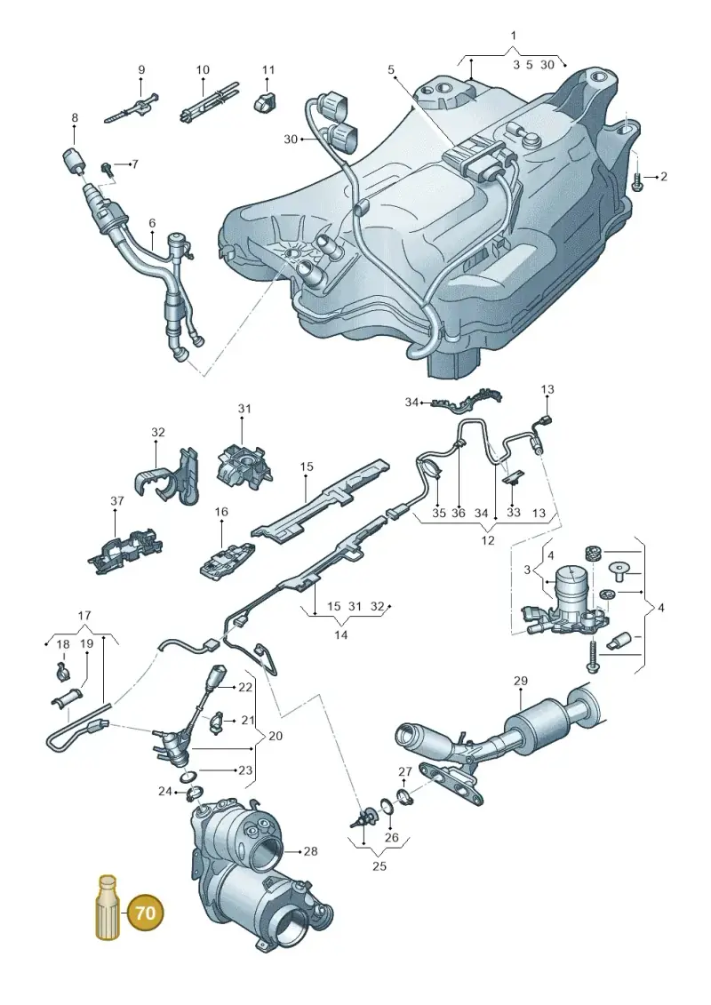 G052910M9 — Skoda Octavia (2019-2024) diagram 585253100, position 70