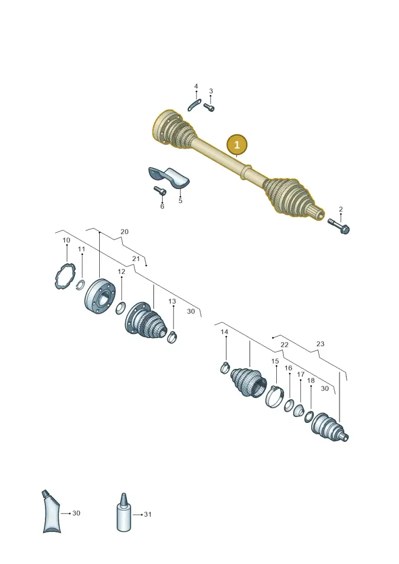 JZW407271EX — Skoda Yeti (2013-2017) diagram 460407200, position 1