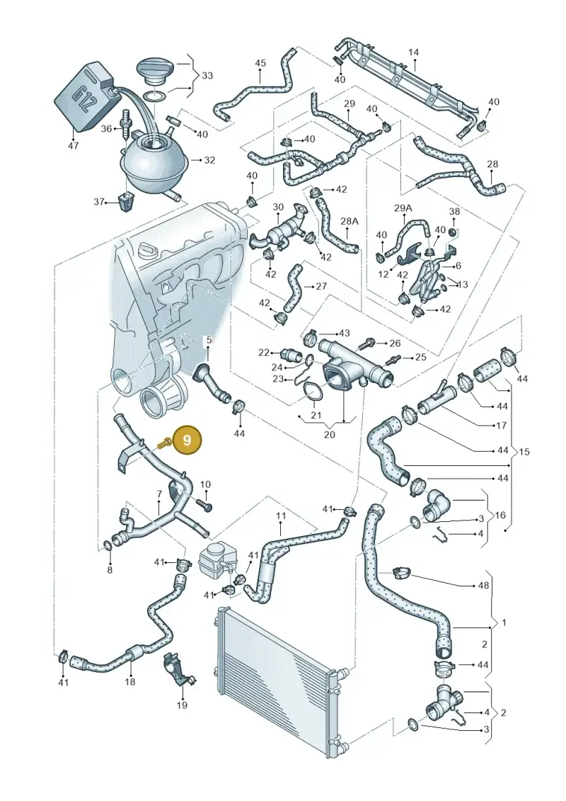 N0102279 — Skoda Fabia Ambiente (2009-2013) diagram 253121450, position 9