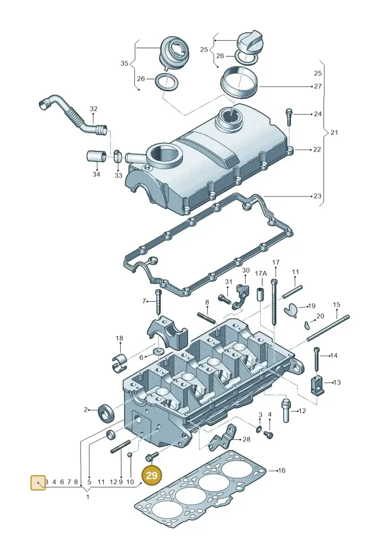 N0102336 — Skoda ROOMSTER               06> (2006-) diagram 195103470, position 29