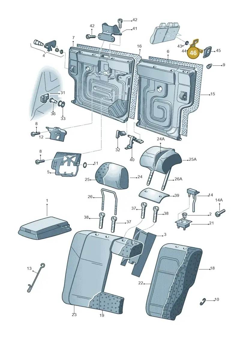 N01024123 — Skoda Fabia Ambiente (2009-2013) diagram 225885700, position 46