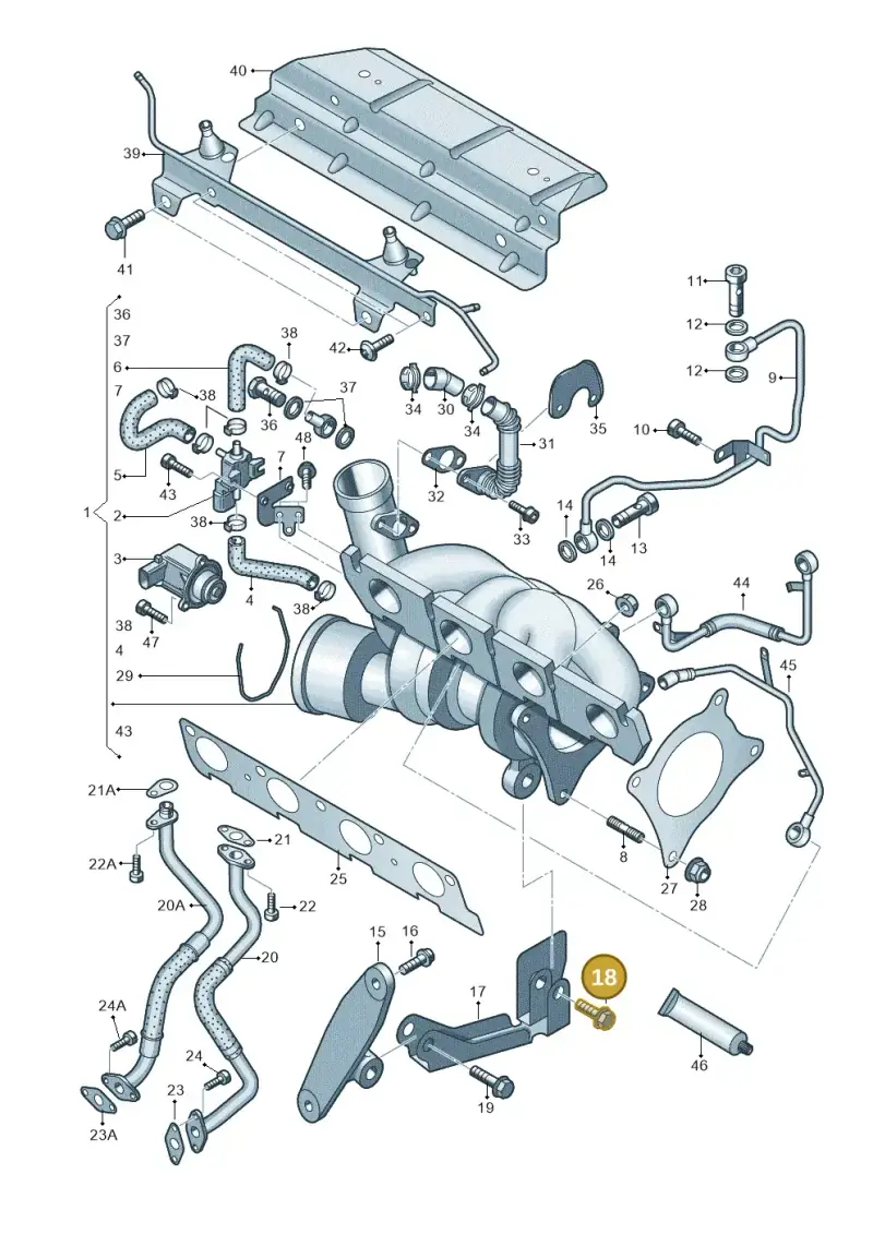 N01024710 — Skoda OCTAVIA/COMBI/4X4      04> (2004-) diagram 412145650, position 18