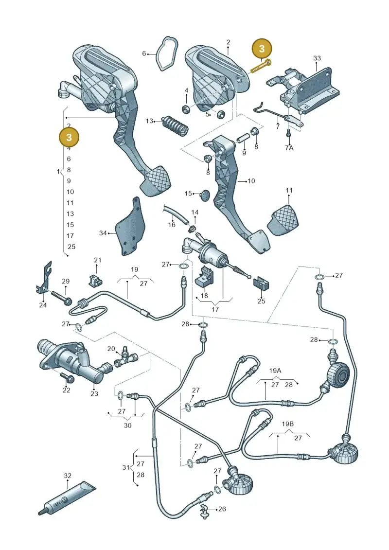 N0103705 — Skoda OCTAVIA/COMBI/4X4      04> (2004-) diagram 409721250, position 3