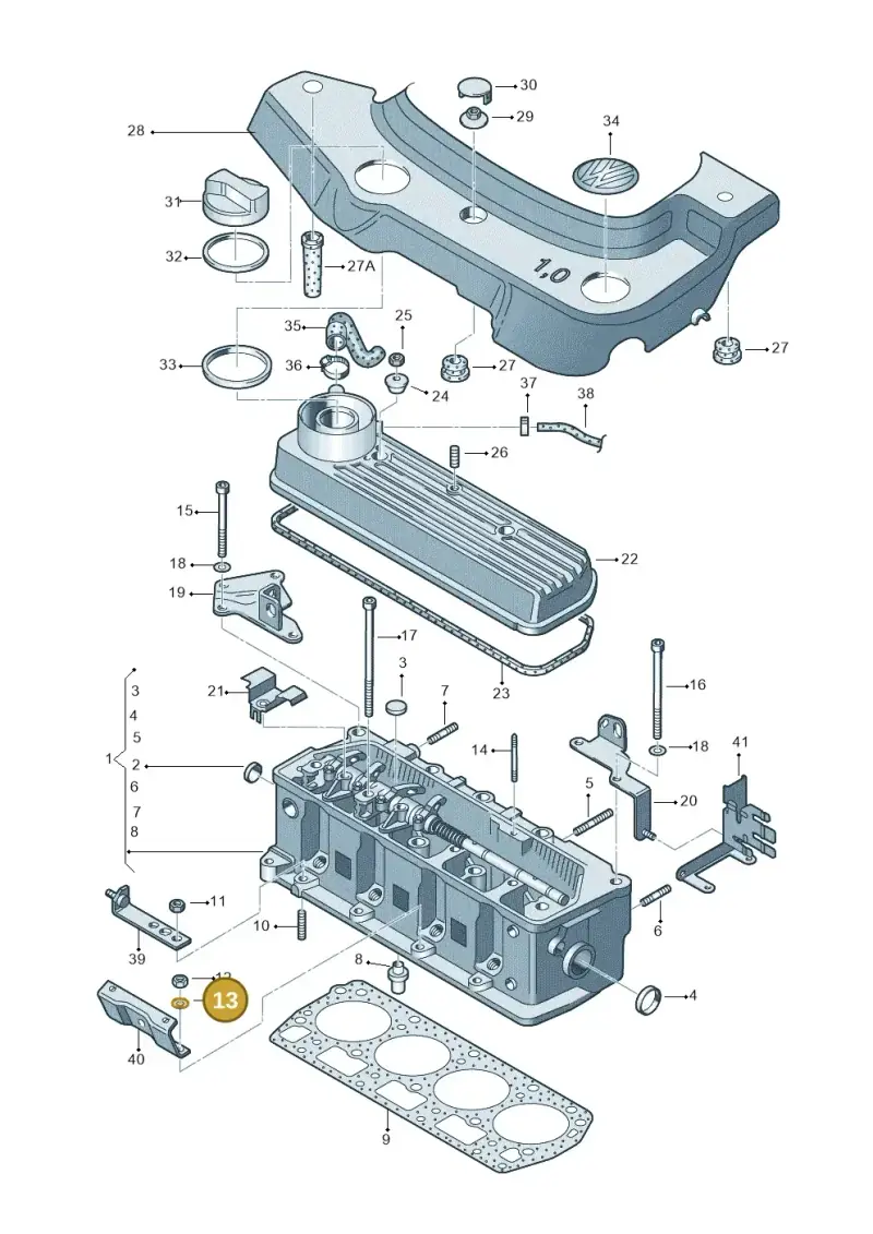 N01152520 — Skoda OCTAVIA/COMBI/4X4      01> (2000-) diagram 225103320, position 13