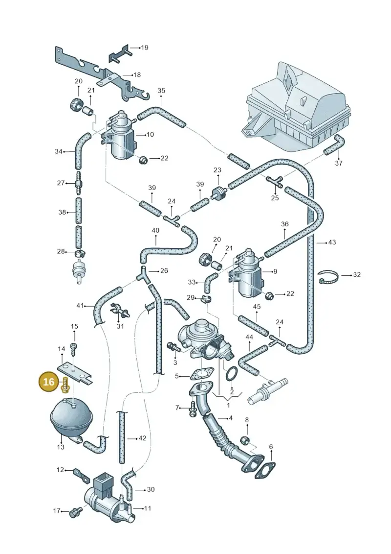 N0115609 — Skoda OCTAVIA/COMBI/4X4      01> (2000-) diagram 194131250, position 16