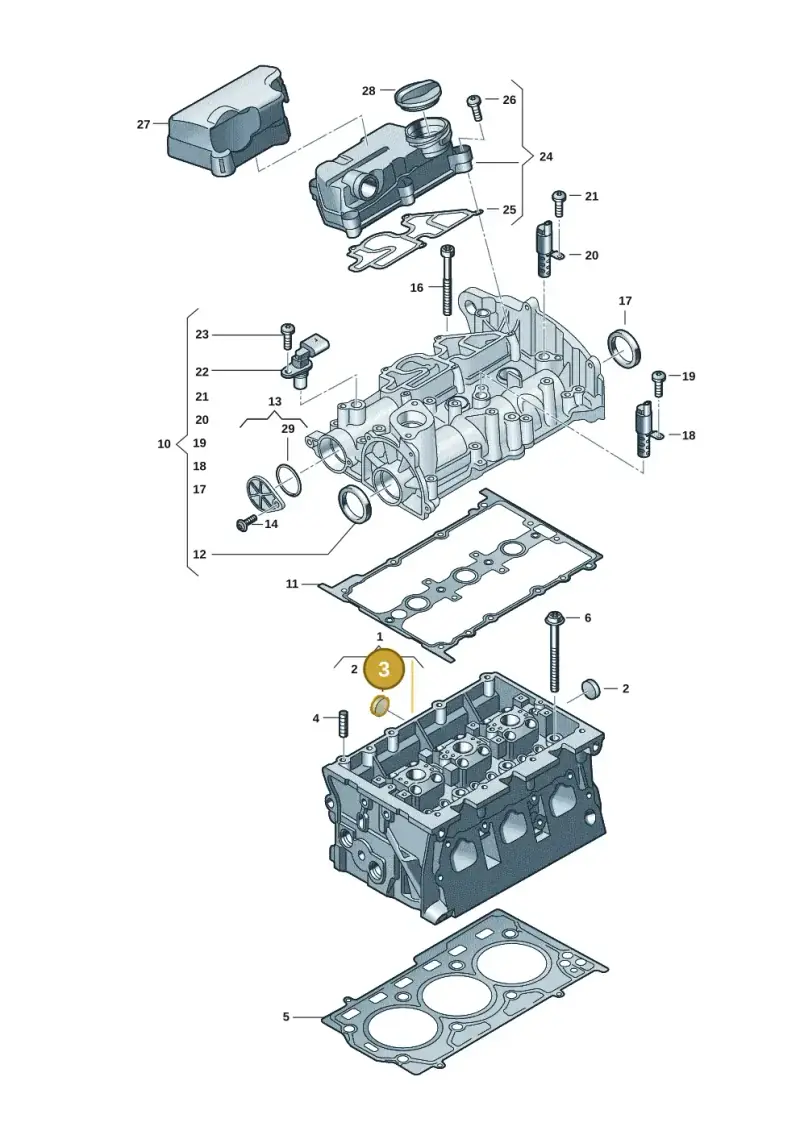 N01191411 — Skoda Fabia (2021-) diagram 5h0103040, position 3