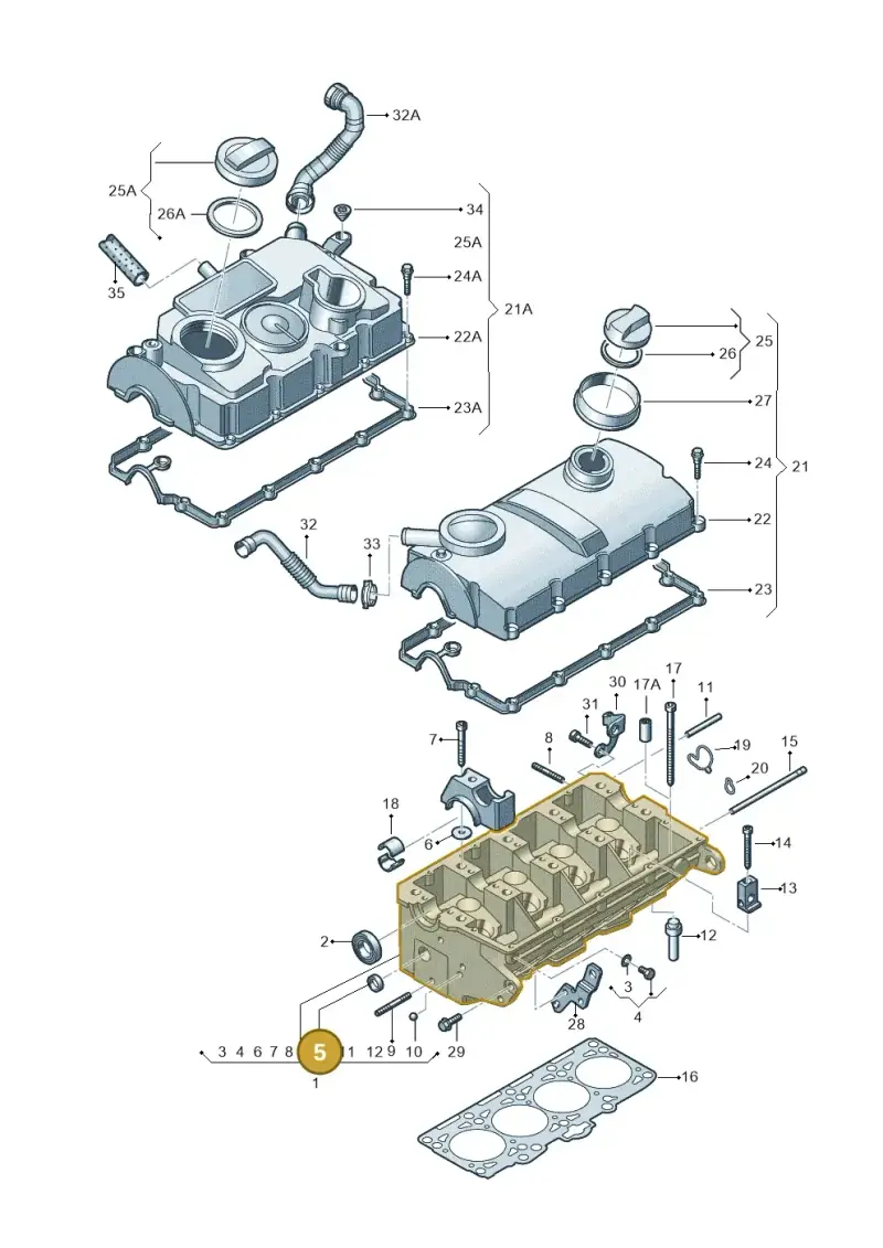 N0119191 — Skoda Octavia ambiente (2008-2013) diagram 460103550, position 5