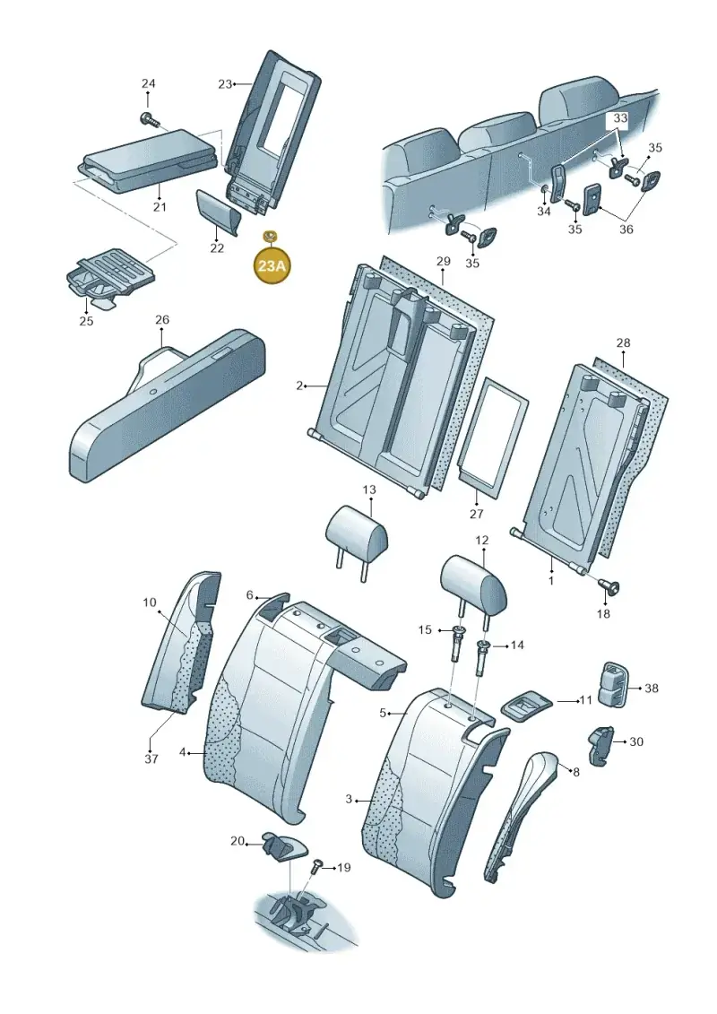 N0123243 — Skoda Superb (2013-2015) diagram 632885700, position 23A