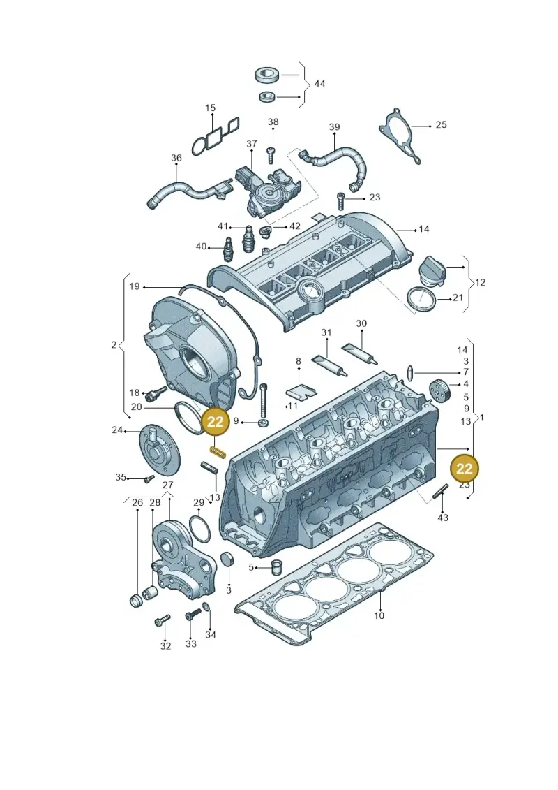 N0145555 — Skoda Yeti (2013-2017) diagram 714103400, position 22
