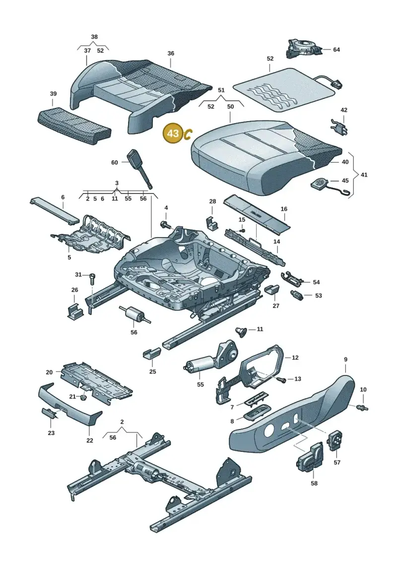N0152612 — Skoda Kodiaq (2024-) diagram 3j0881100, position 43