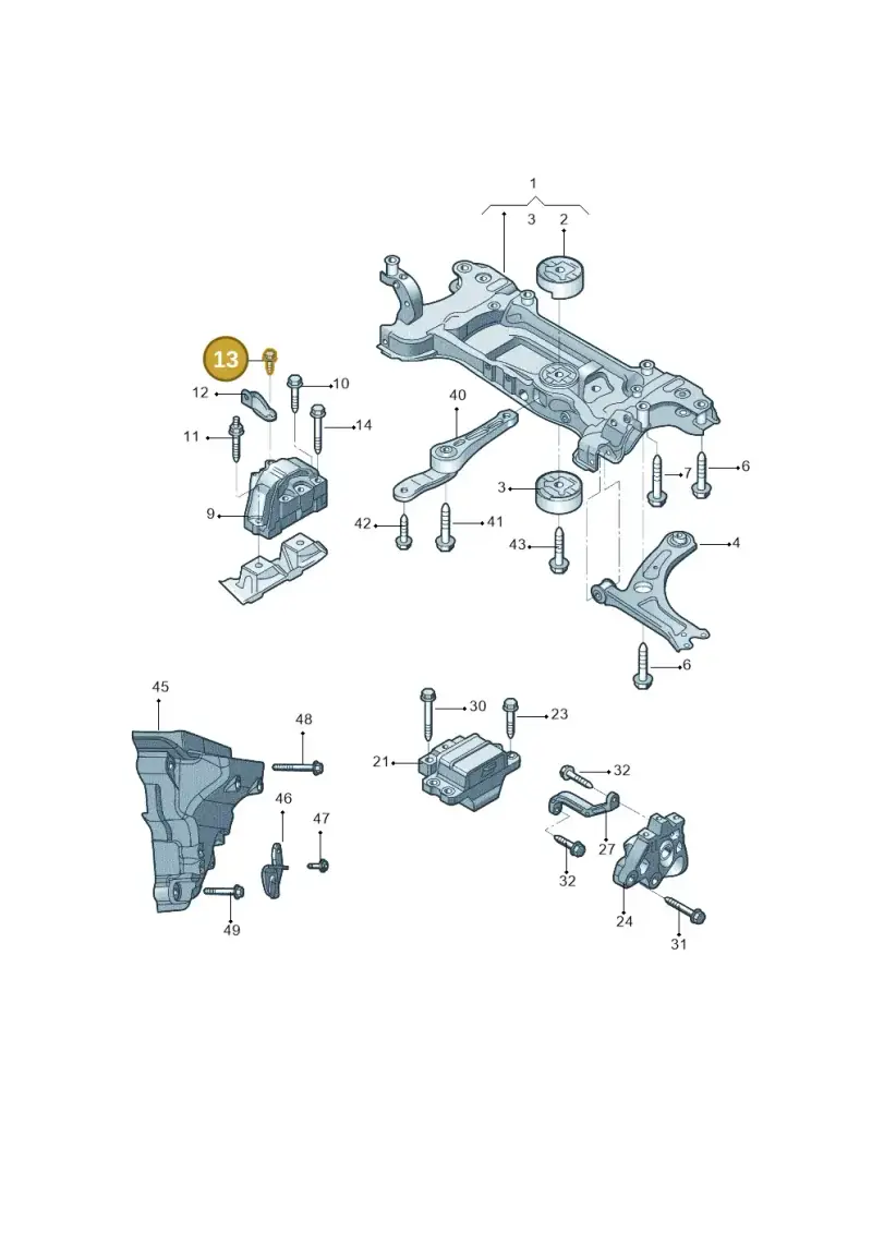 N01950213 — Skoda Yeti (2013-2017) diagram 767199200, position 13