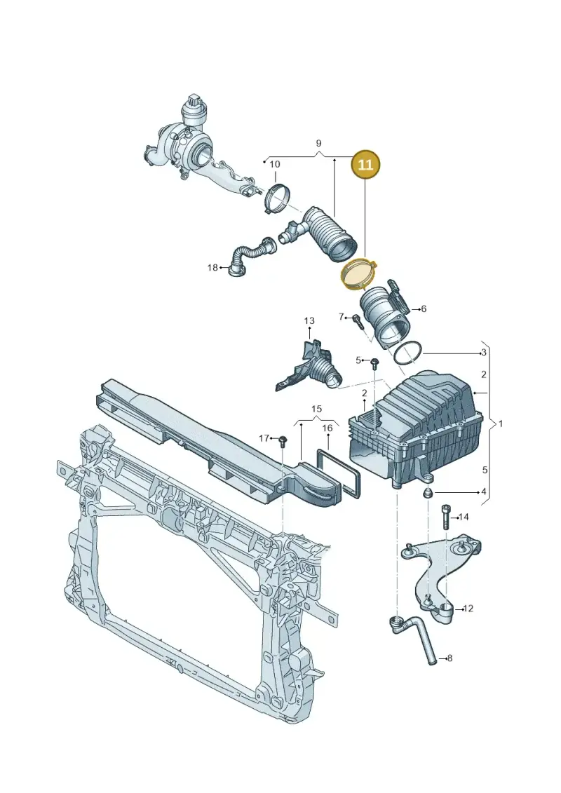 N0245133 — Skoda Kodiaq (2016-2024) diagram 884129100, position 11