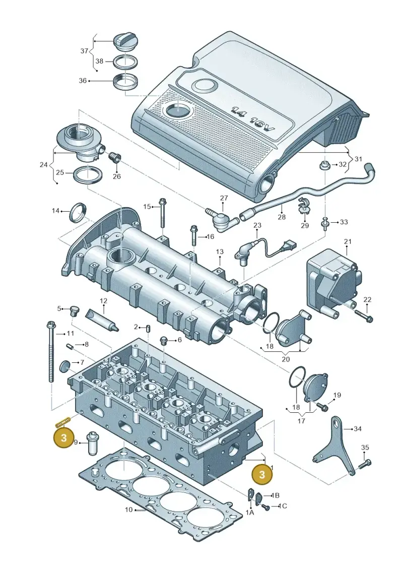 N0444104 — Skoda OCTAVIA/COMBI/4X4      04> (2004-) diagram 420103400, position 3