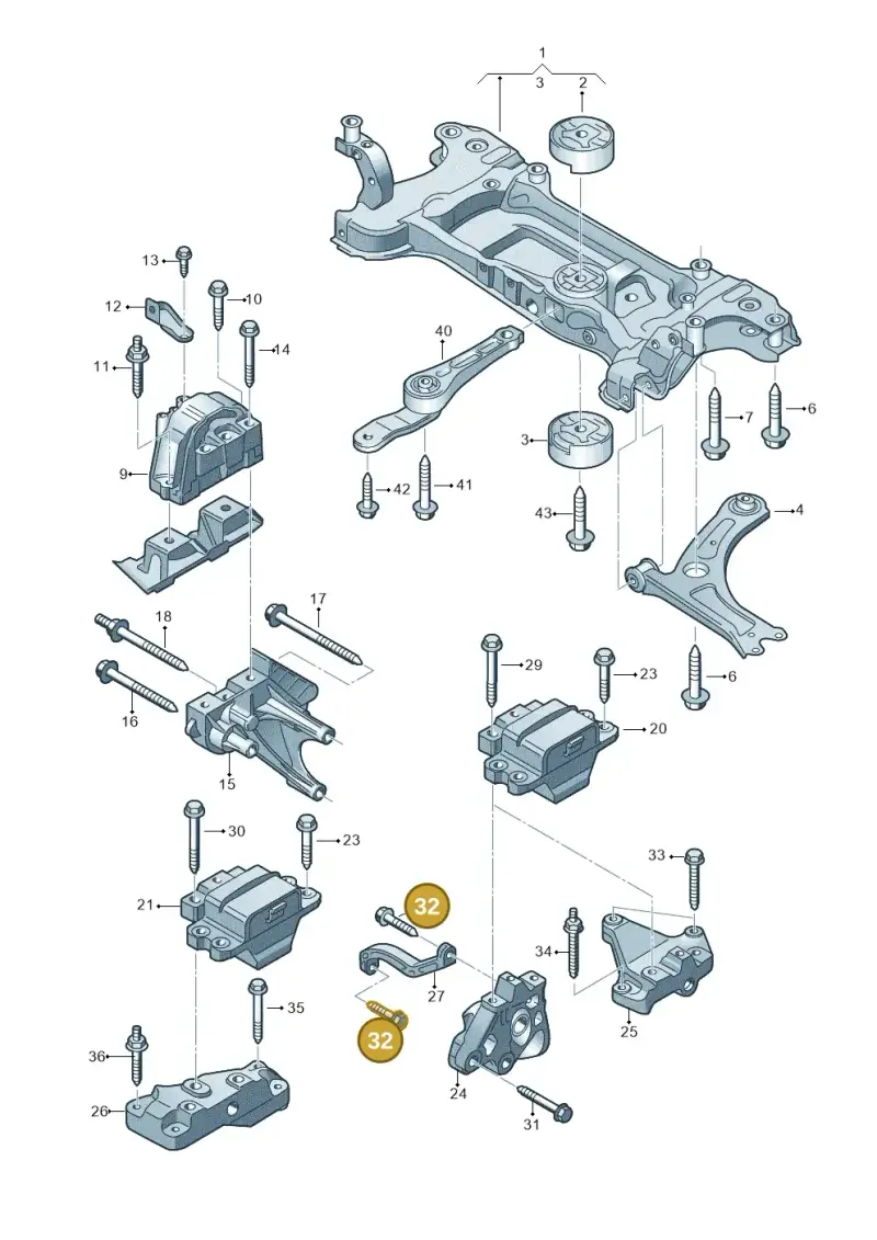 N10142404 — Skoda Yeti (2013-2017) diagram 690199300, position 32