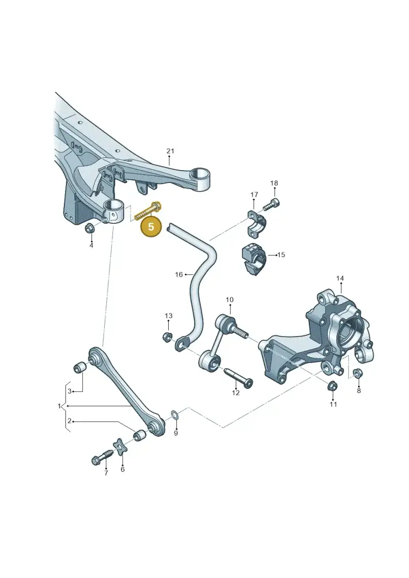 N10211202 — Skoda Yeti (2013-2017) diagram 460501300, position 5