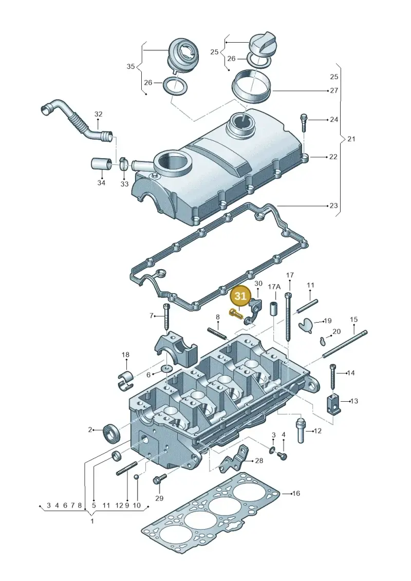 N10239402 — Skoda Fabia Ambiente (2009-2013) diagram 195103470, position 31