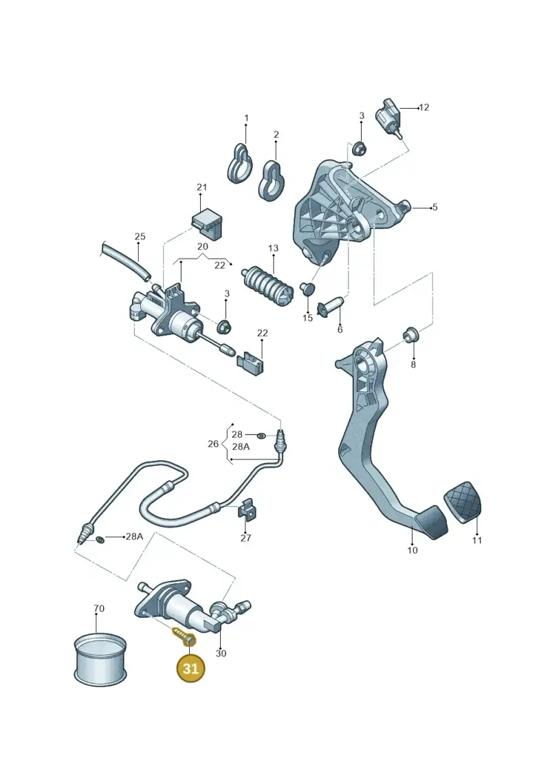 N10240004 — Skoda Fabia Jingrui (2008-2014) diagram 713721250, position 31