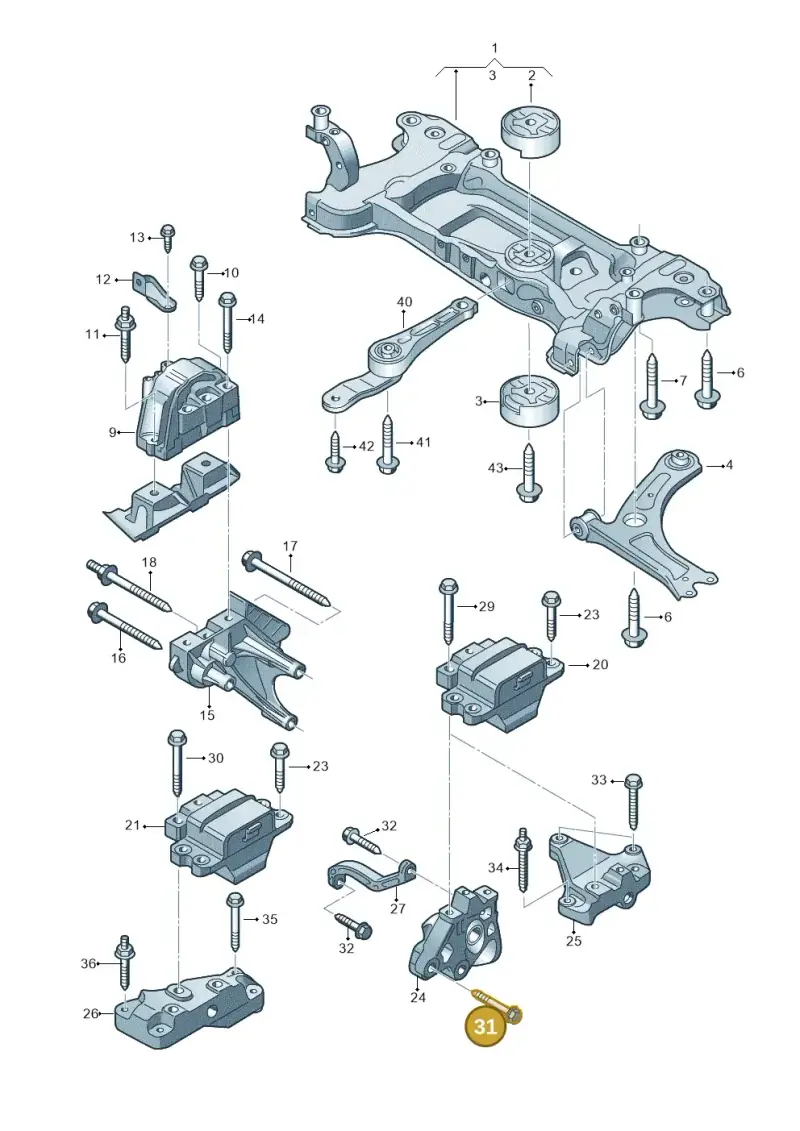 N10241507 — Skoda Yeti (2013-2017) diagram 690199300, position 31