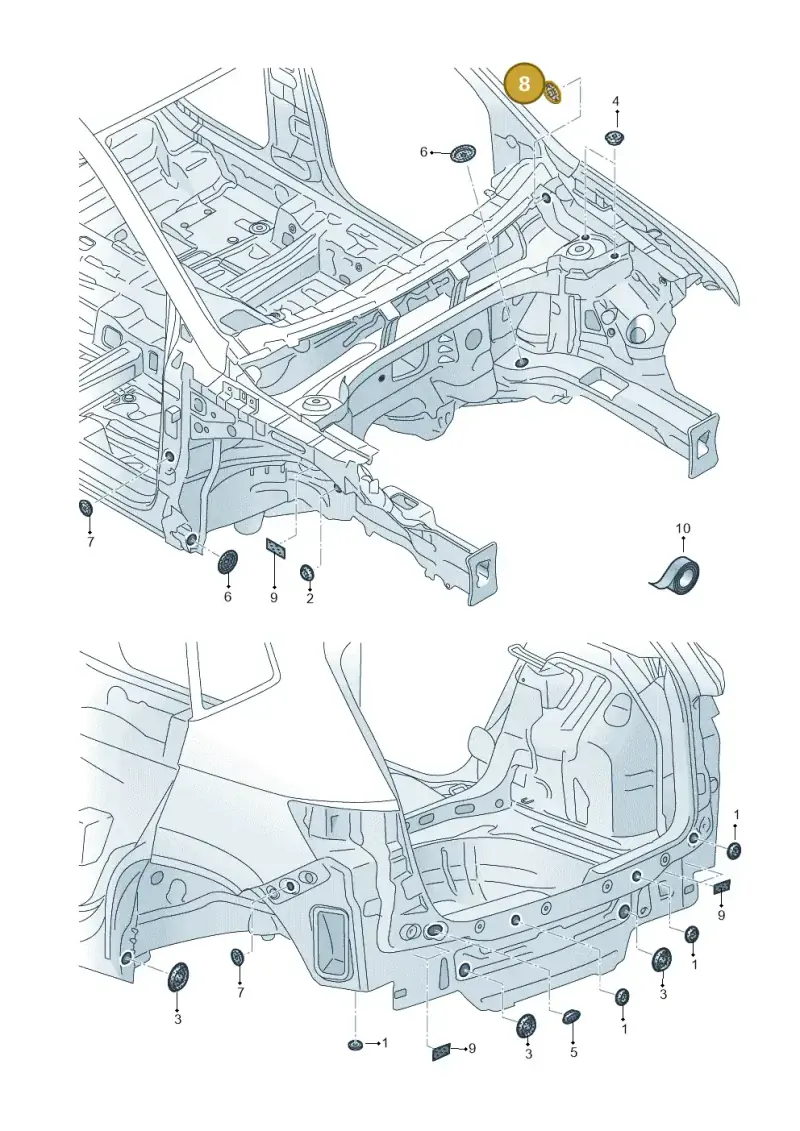 N10246001 — Skoda Karoq (2017-2022) diagram 893803350, position 8