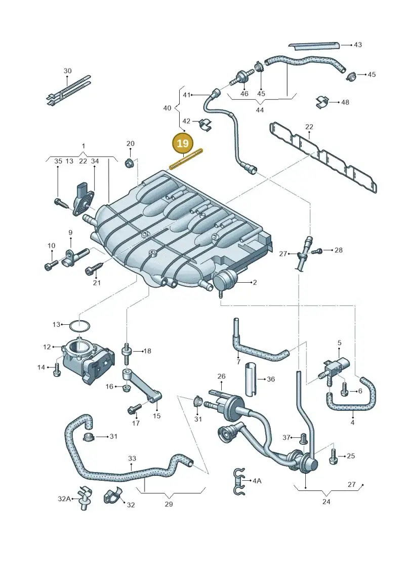 N10277103 — Skoda Yeti (2013-2017) diagram 666133200, position 19