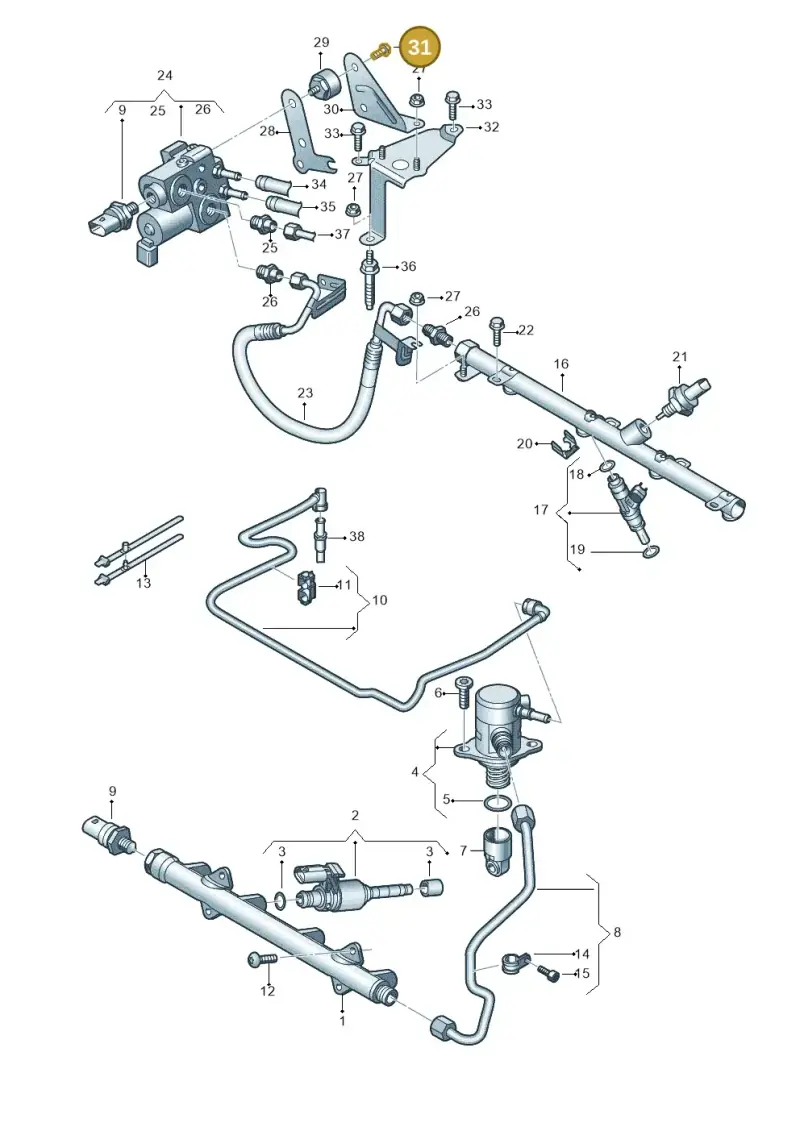 N10284905 — Skoda Octavia (2019-2024) diagram 827133132, position 31